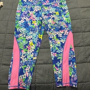 Lilly Pulitzer Floral Leggings - Blue and Pink